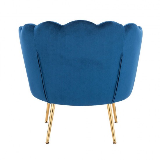 Shell Luxury Beauty Chair Velvet Blue Gold-5470255 BEAUTY & LOUNGE CHAIRS