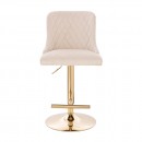Luxury Bar stool Lion King Velvet Beige Gold-5450139