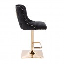 Luxury Bar stool Lion King Velvet Black Gold-5450147