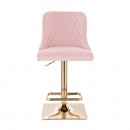 Luxury Bar stool Lion King Velvet Light Pink Gold-5450148