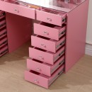 Best seller Vanity Table 120cm Glass Top & Hollywood Full Mirror Pink - 6961032