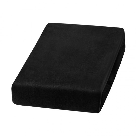 Βελούδινη κουβέρτα κάλυμμα αισθητικής 70x190cm Black - 0140915 